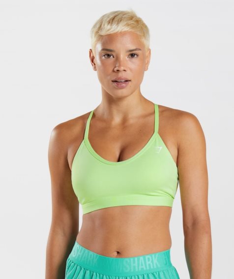 Women's Gymshark V Neck Sports Bra Green | NZ 3RFNPU